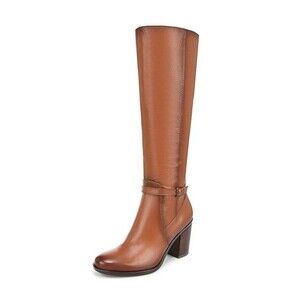 Naturalizer Womens 10.5 M WC Cider Brown Kalina Block Heel Riding Boots NIB SW5